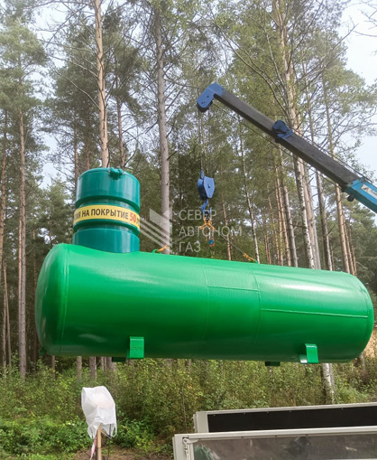 Установка газгольдера 5000 литров в поселке Приветнинское, Выборгский район  0